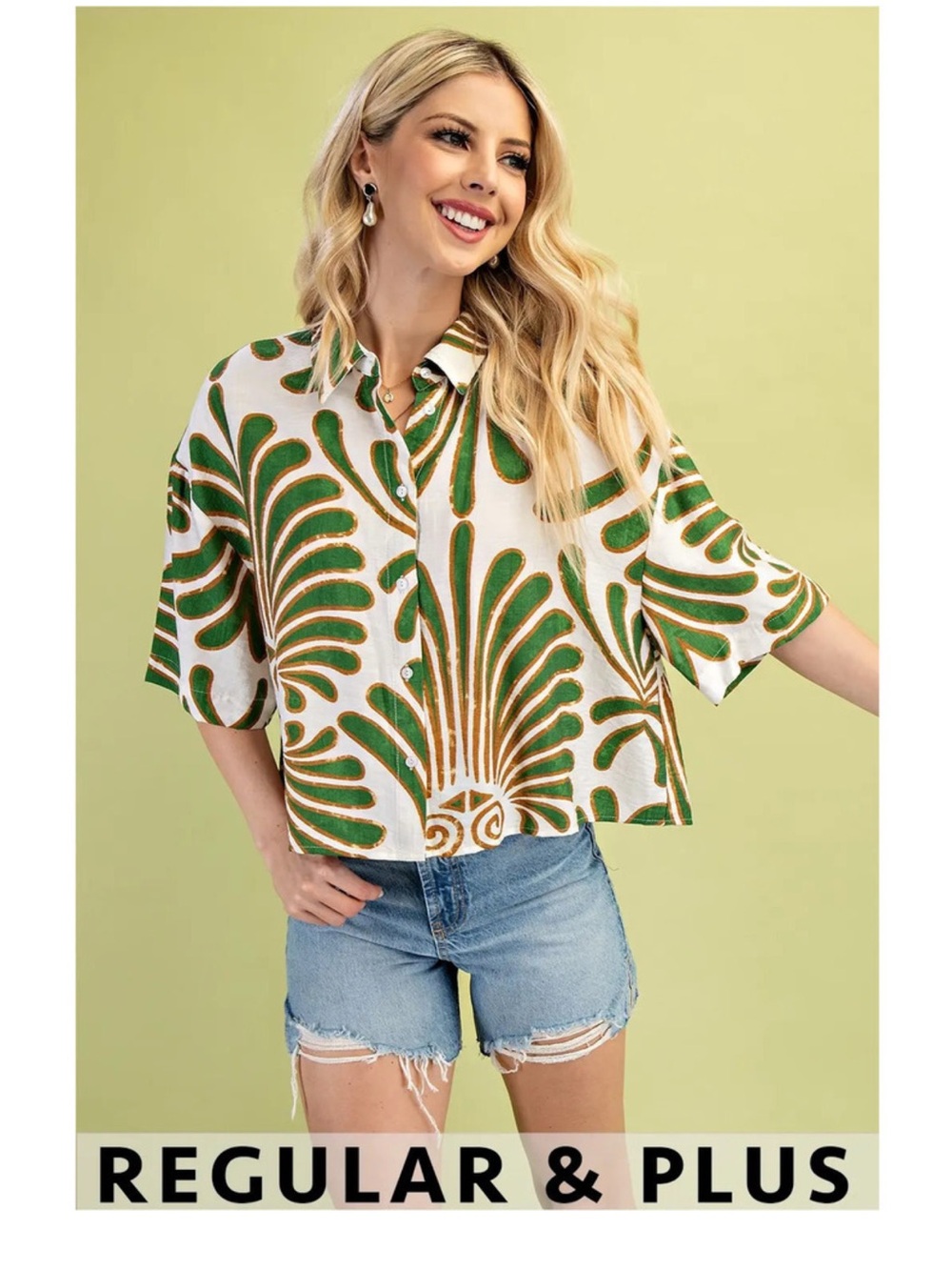 TG1649 G Gigio Print Top Various Sizes